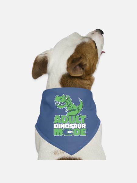 Dinosaur T Rex Adult Dinosaur - Dog Bandana - red - Front