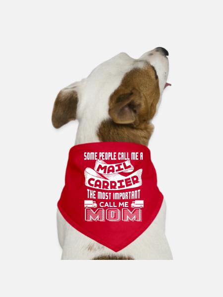 Mail Carrier Mail Carrier Mom - Dog Bandana - red - Front