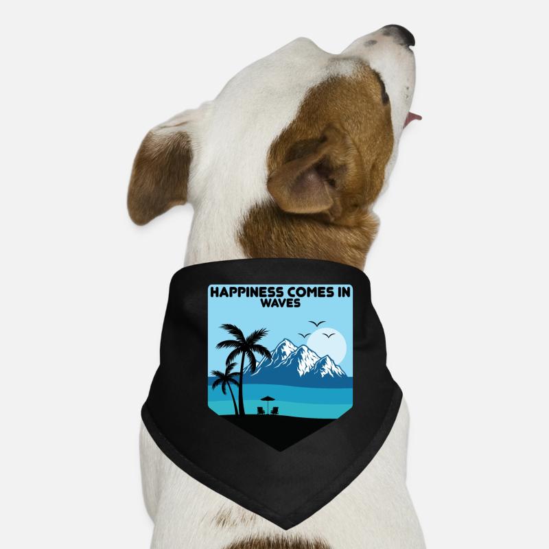 Le bonheur vient par vagues Bandana pour chien