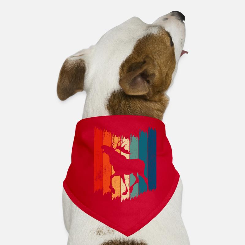 Retro Moose Vintage Moose Hunde-Bandana