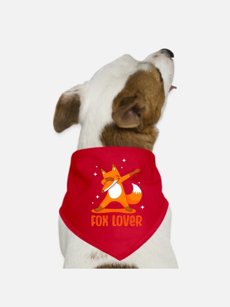 Fuchs Liebhaber Sprüche Füchse Tier - Hunde-Bandana - Rot - Vorne