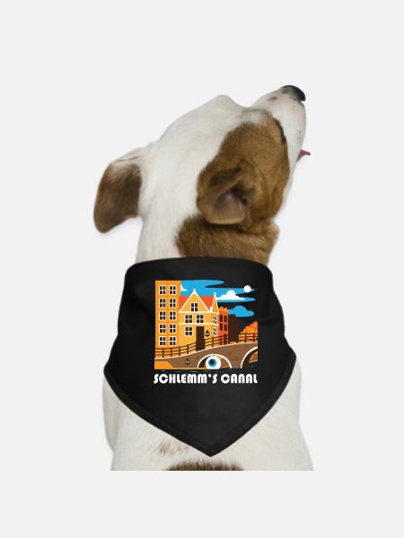 Schlemm's Canal Funny Optometrist Opthalmologist - Dog Bandana - black - Front