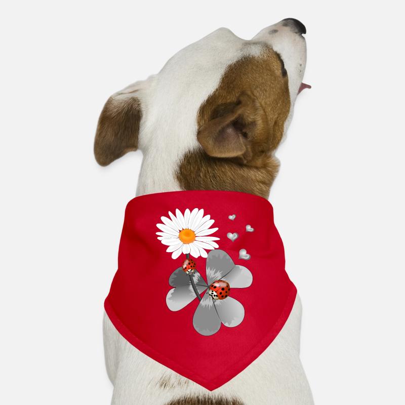 Klee mit Marienkäfer Hunde-Bandana