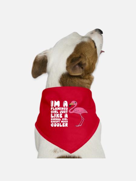 Lustiger Flamingo - Hunde-Bandana - Rot - Vorne