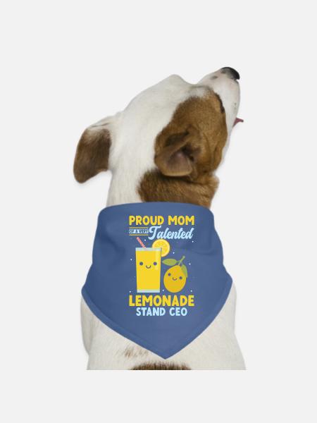 Proud Mom Very Talented Lemonade Stand CEO - Dog Bandana - red - Front