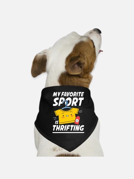My Favorite Sport Is Thrifting für Sparsame - Hunde-Bandana - Schwarz - Vorne