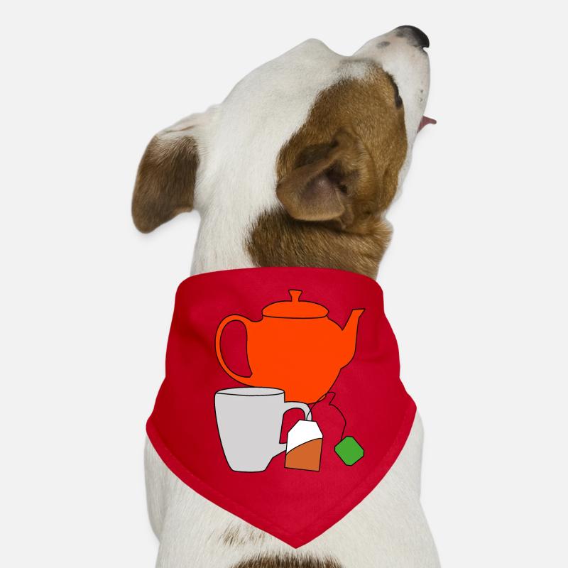 Enjoyment Tea Drink Teapot Tea Bag Cup Thirst Dog Bandana