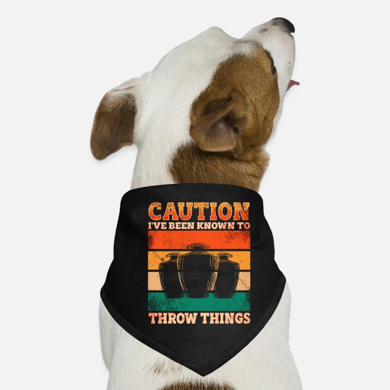 Ceramic Pottery Sculpture Dog Bandana