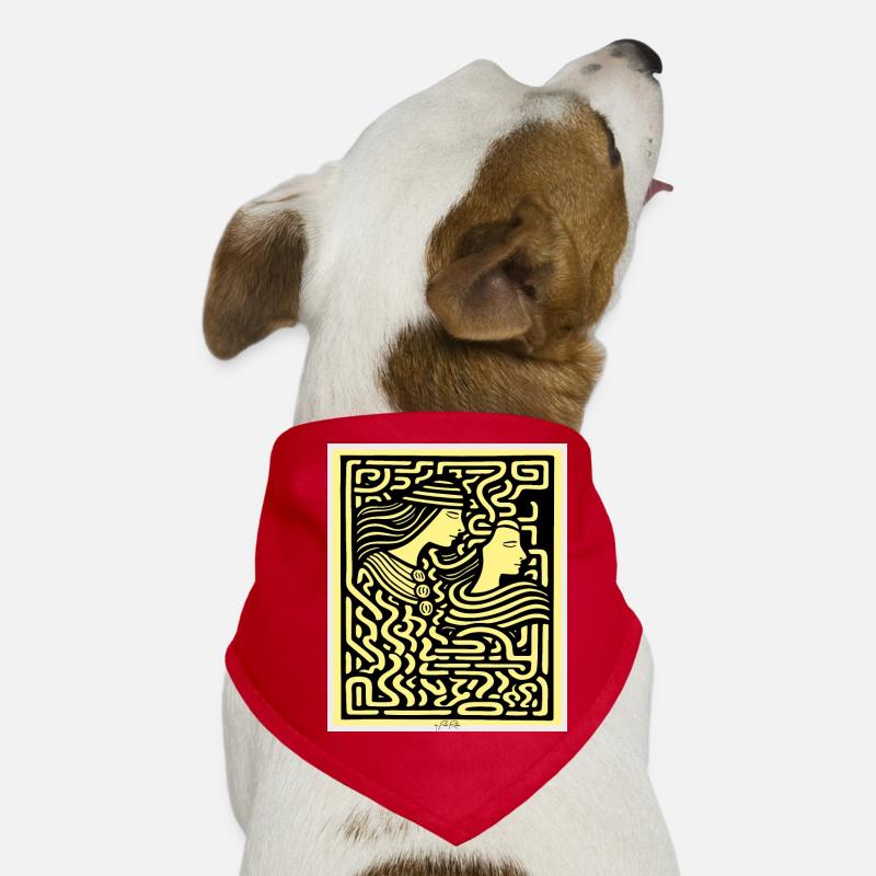 Two lovers in a labyrinth Dog Bandana