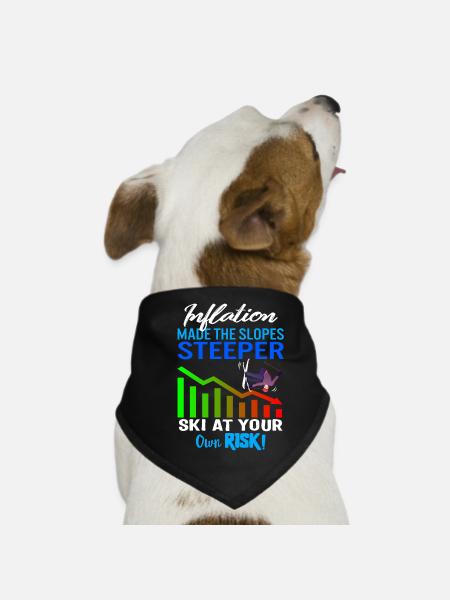 Chemise de ski, le gonflage a rendu les pentes plus raides - Bandana pour chien - noir - Devant