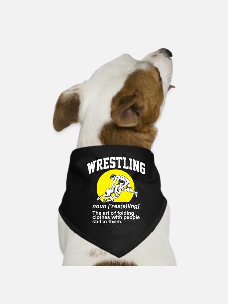 Définition de la lutte Pro Wrestler Fan Wrestling - Bandana pour chien - noir - Devant
