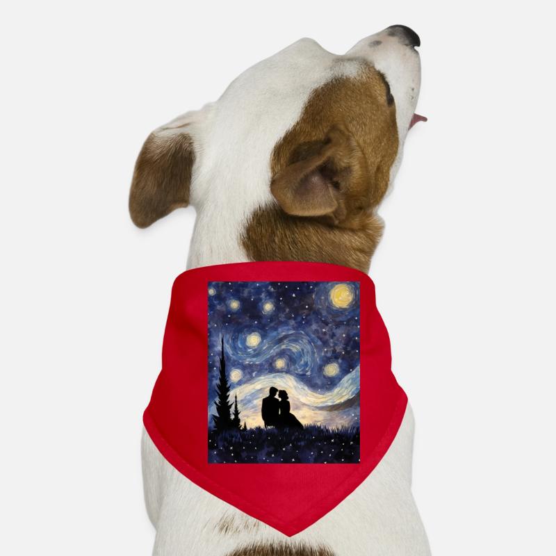 Romantisches Sternenhemd Valentinstag Hunde-Bandana