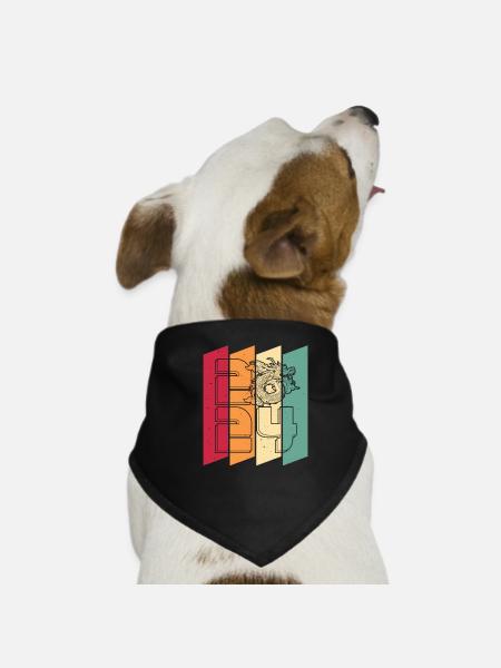 Jahr Des Drachen 2024 - Hunde-Bandana - Schwarz - Vorne