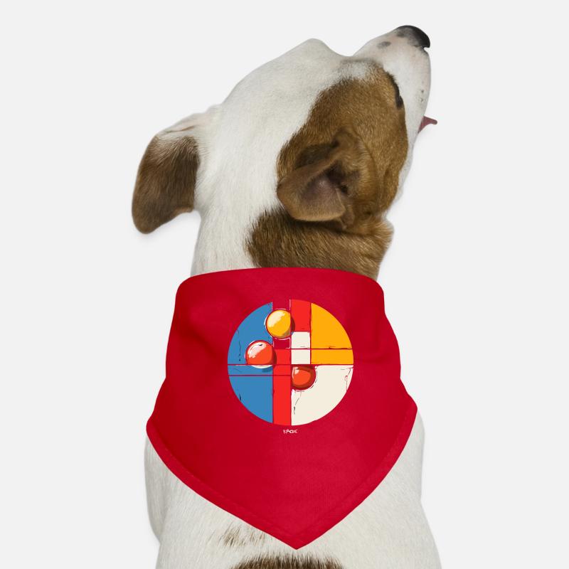 Abstrakte moderne Kunst: Donut Hunde-Bandana