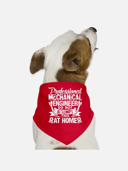 Professional Mechanical Engineer - Dog Bandana - red - Front