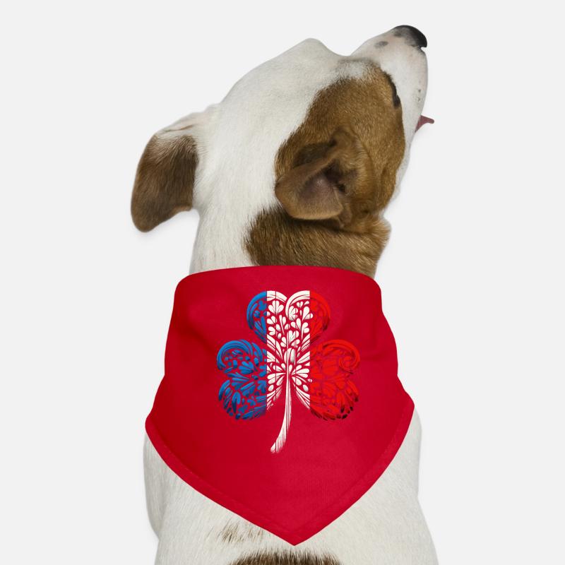 Kleeblatt Frankreich Flagge St. Patrick St. Patricks Tag Hunde-Bandana