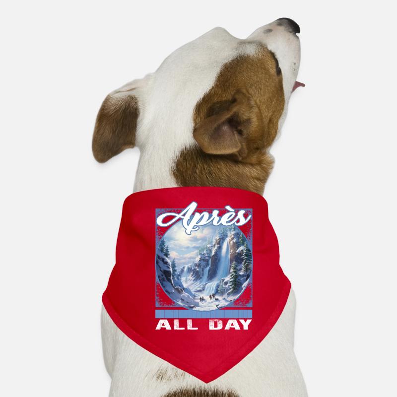 Apres All Day Snowfall Cascade Skiing Waterfalls Dog Bandana