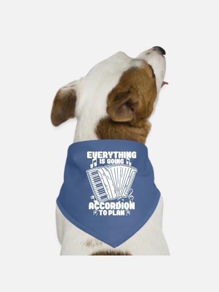 Accordion Polka Music Gift - Dog Bandana - red - Front