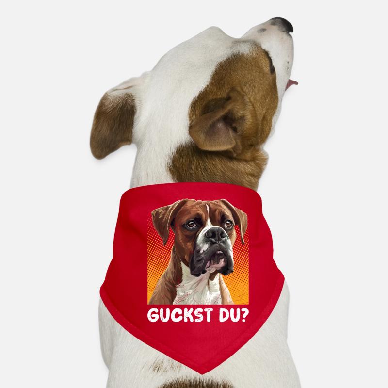 Deutscher Boxer GUCKST DU? Hundebesitzer Boxer Hunde-Bandana