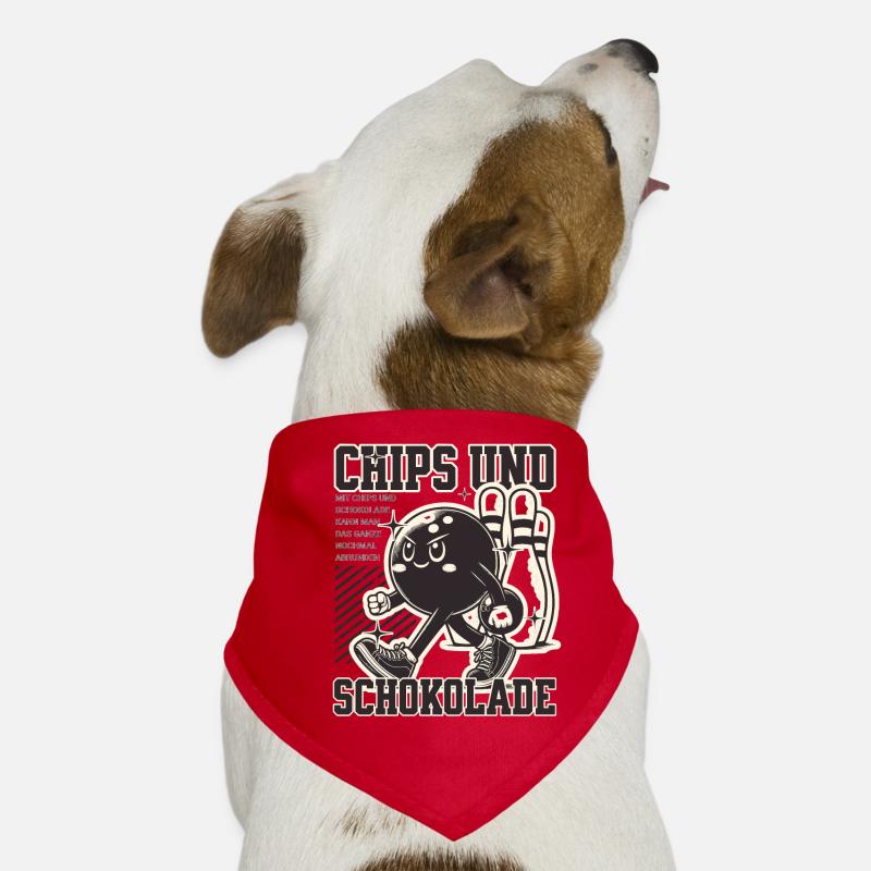 Mit Chips und Schokolade kann man das abrunden Hunde-Bandana
