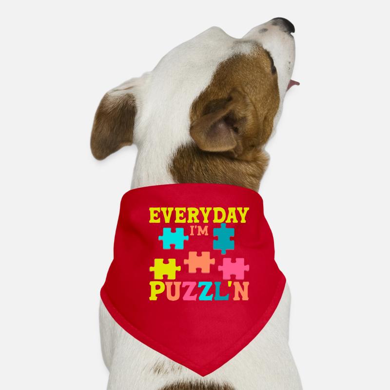 Jigsaw Puzzle Piece Puzzle Lover Dog Bandana