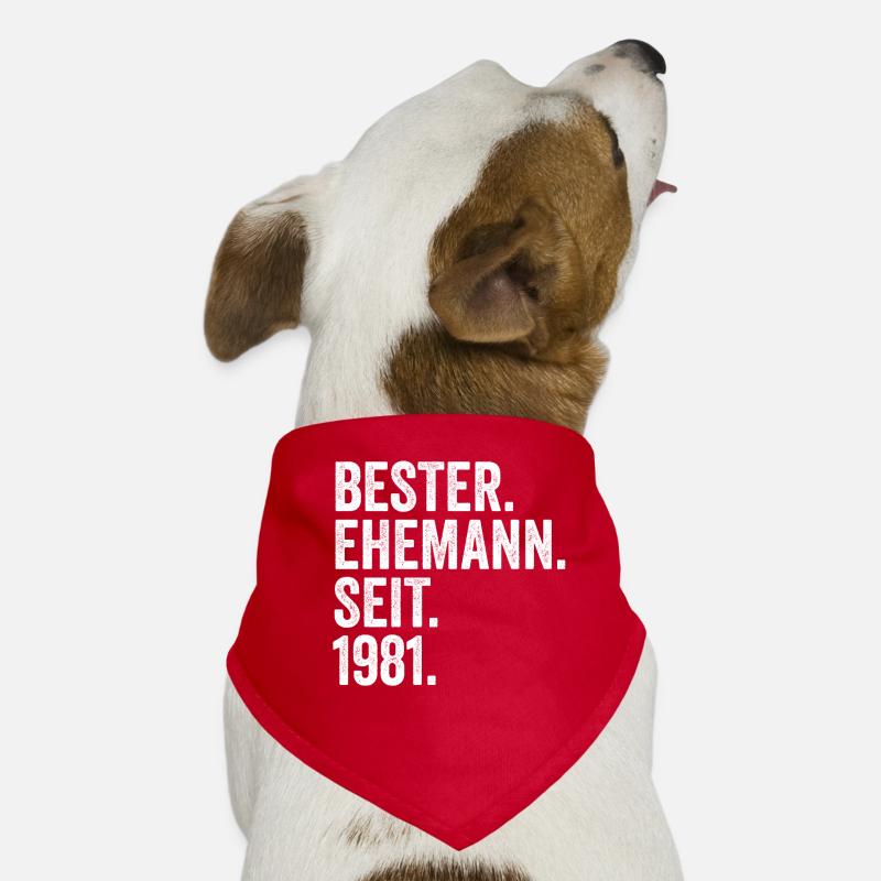 Valentinstag Bester Ehemann Seit 1981 Hunde-Bandana