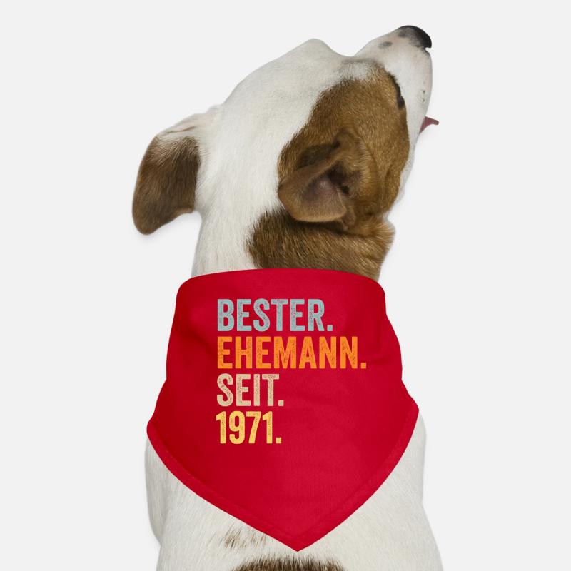 Valentinstag Bester Ehemann Seit 1971 Hunde-Bandana