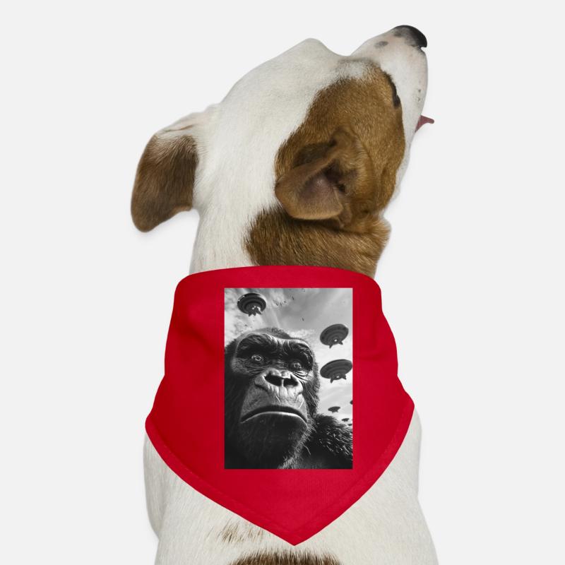 Ufo Selfie Gorilla Hunde-Bandana
