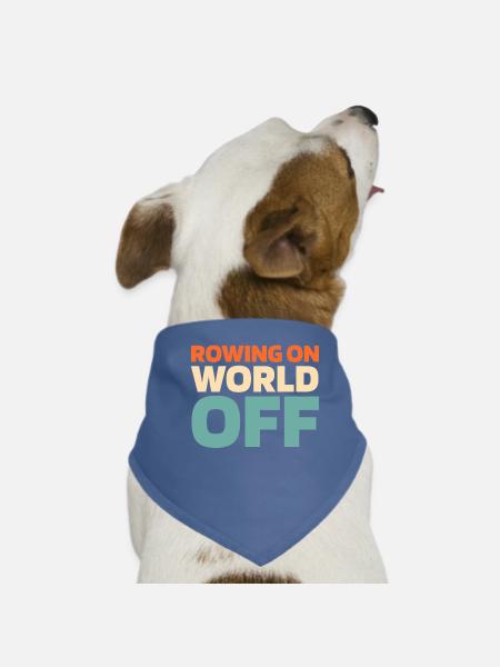 Rudern Ruderer Rowing On World Off - Hunde-Bandana - Rot - Vorne