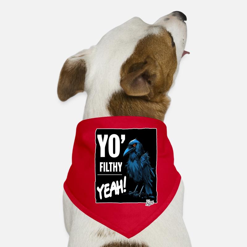 Dreckige Gruselige Krähe Hunde-Bandana