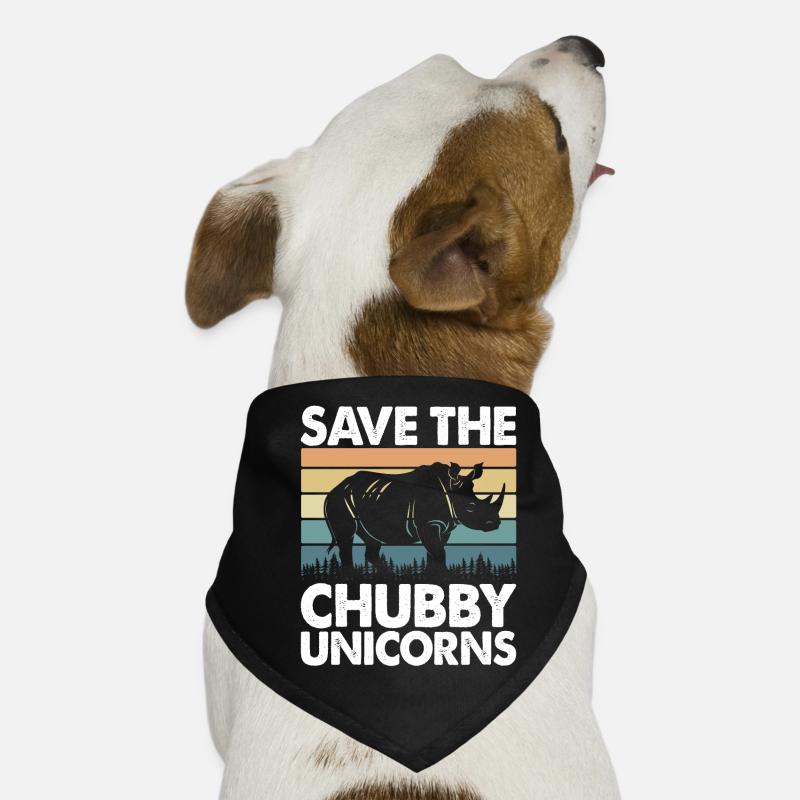 Speichern Sie Die Molligen Einhörner Fat Rino Hunde-Bandana