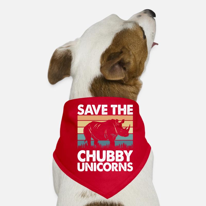 Speichern Sie Die Molligen Einhörner Fat Rino Hunde-Bandana