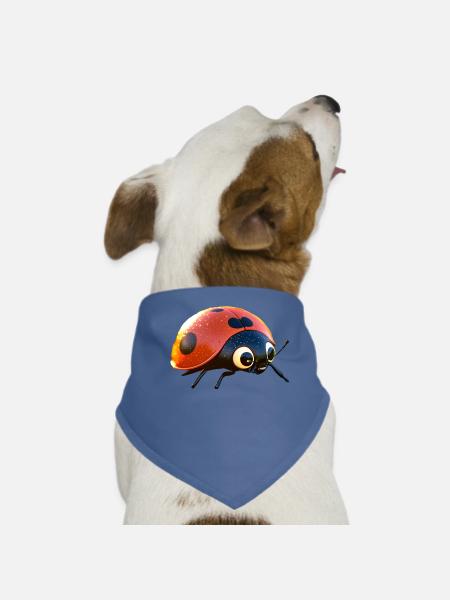 Ladybug Ladybug Insects Colorful Cute Ladybugs - Dog Bandana - red - Front