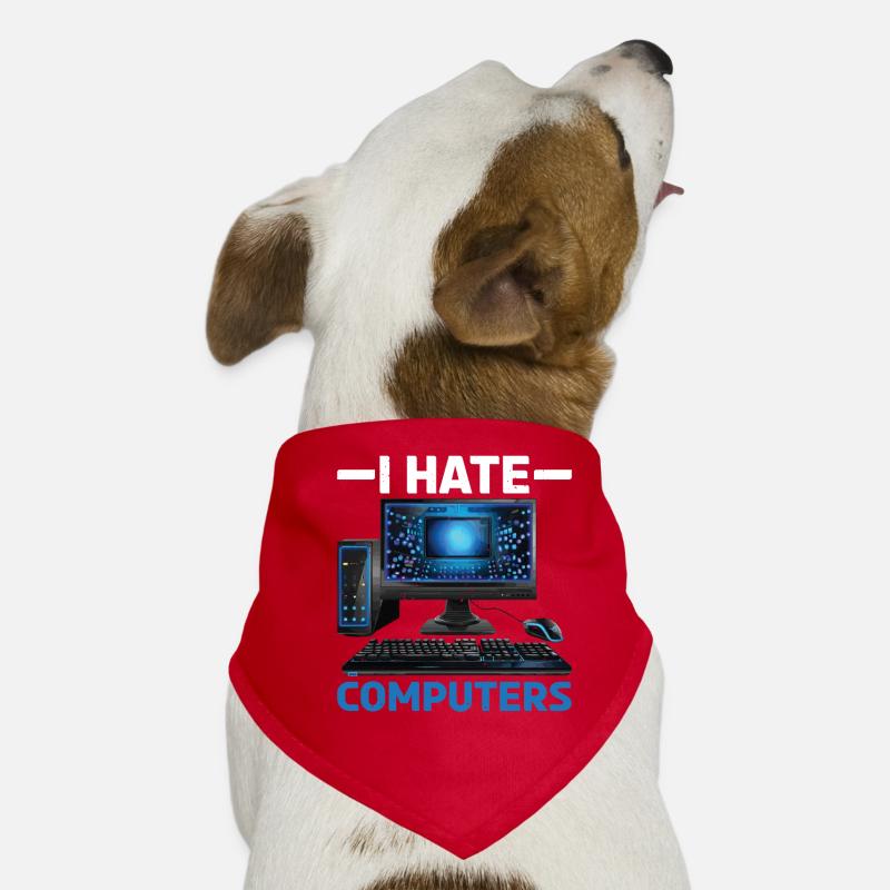 I Hate Computers Hunde-Bandana