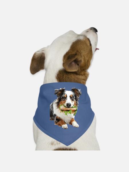 Australischer Schäferhund - Hunde-Bandana - Rot - Vorne