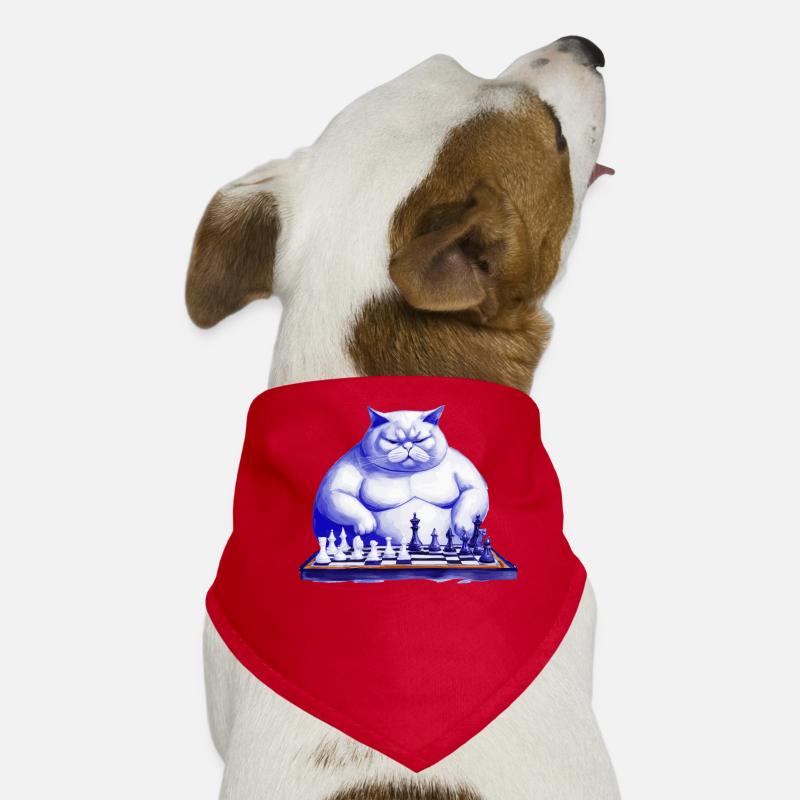 Cat playing chess Dog Bandana