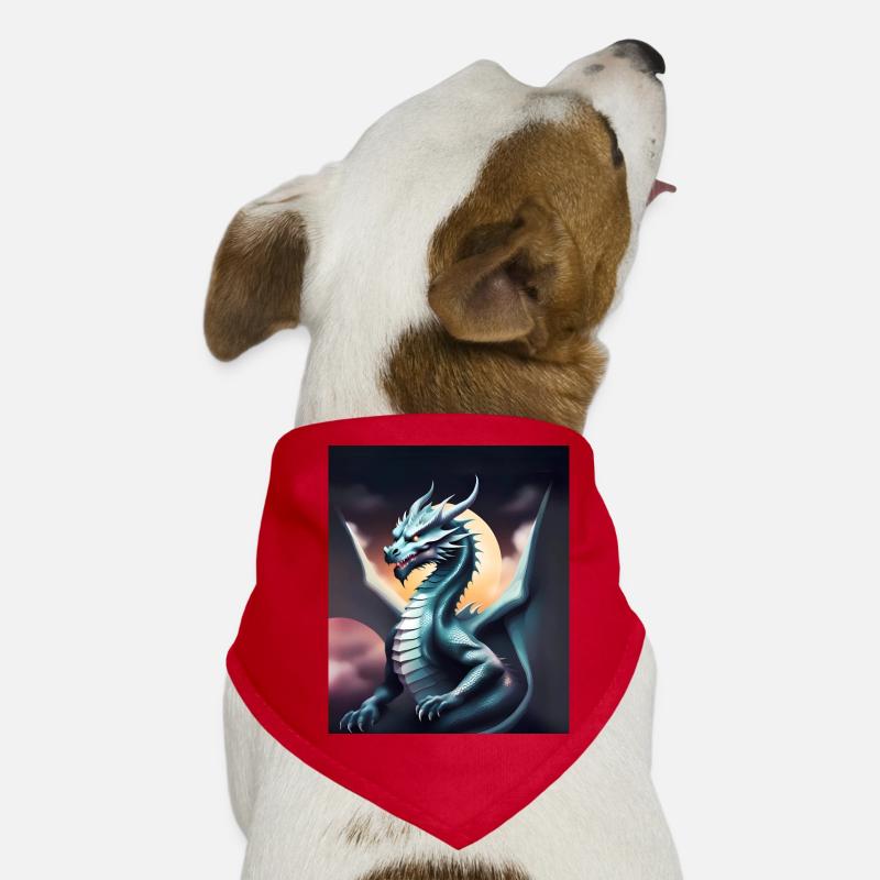 Grauer Drache Hunde-Bandana