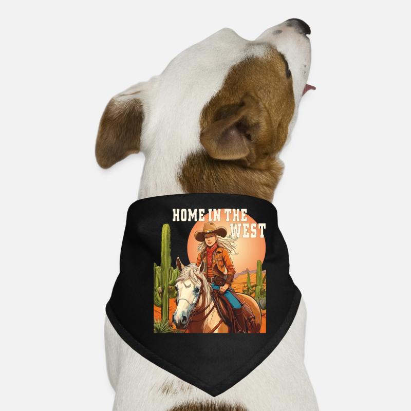 CHEZ SOI À L’OUEST Bandana pour chien