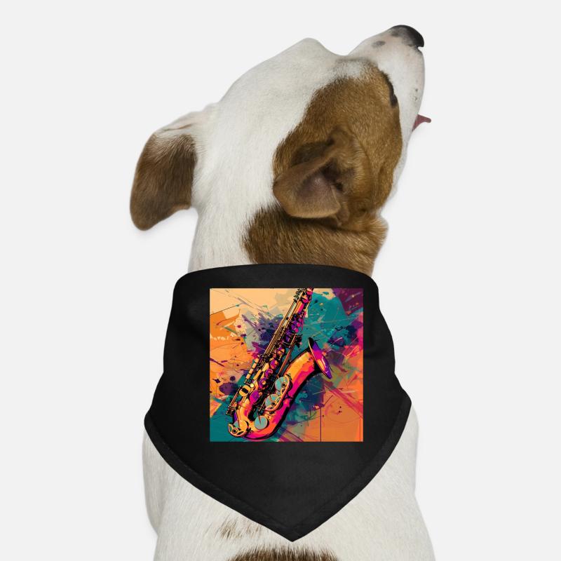 Saxophone Bandana pour chien