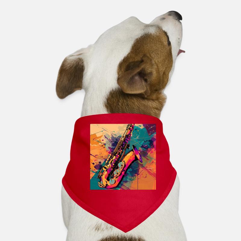 Saxophon Hunde-Bandana