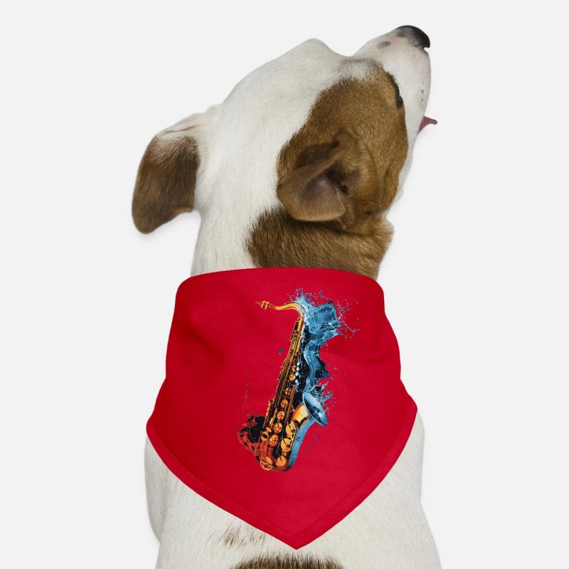 Saxophon Hunde-Bandana