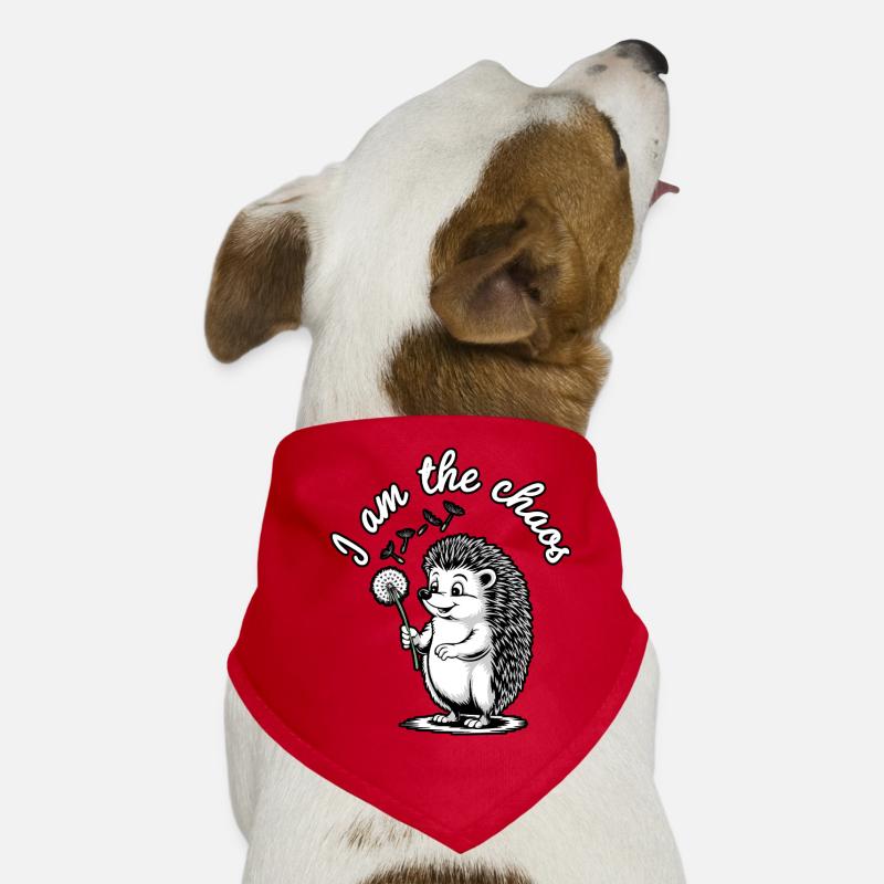 Ich bin das Chaos Lustiger Igel Löwenzahn Sarkastisch Hunde-Bandana