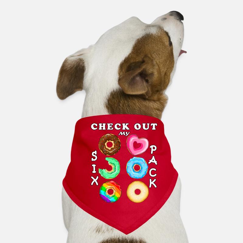 Schau dir meine Sixpack Donuts an Hunde-Bandana
