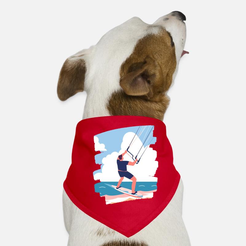 Kitesurfer - Hunde-Bandana - Rot