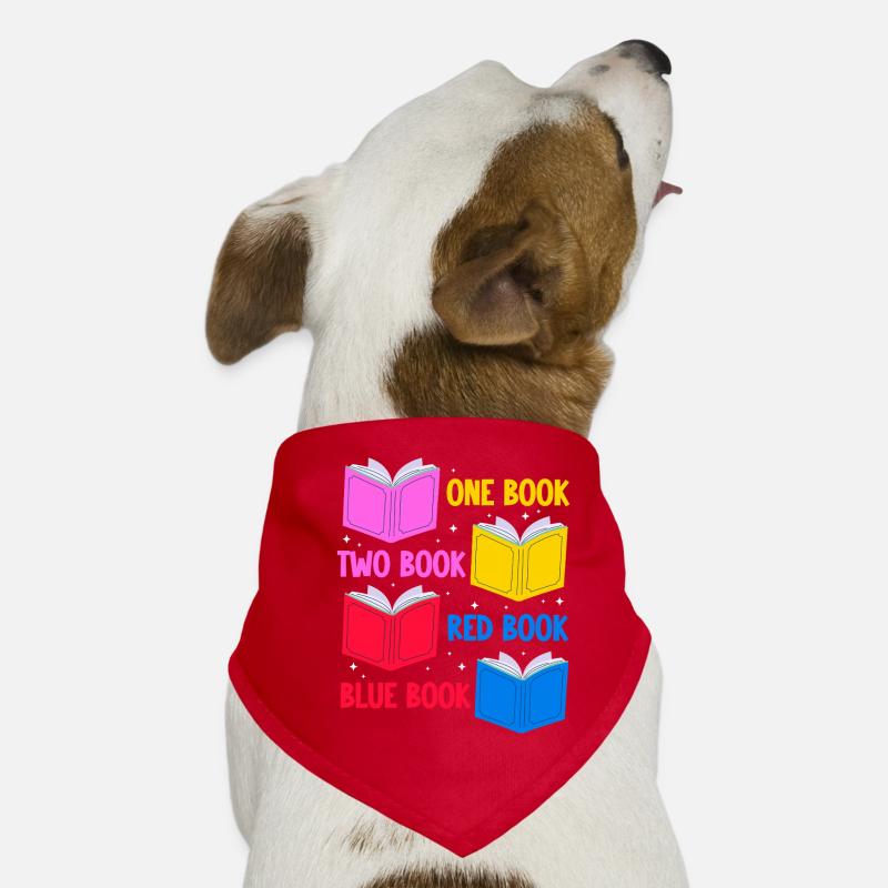 one book two book red book blue book Design for a Dog Bandana