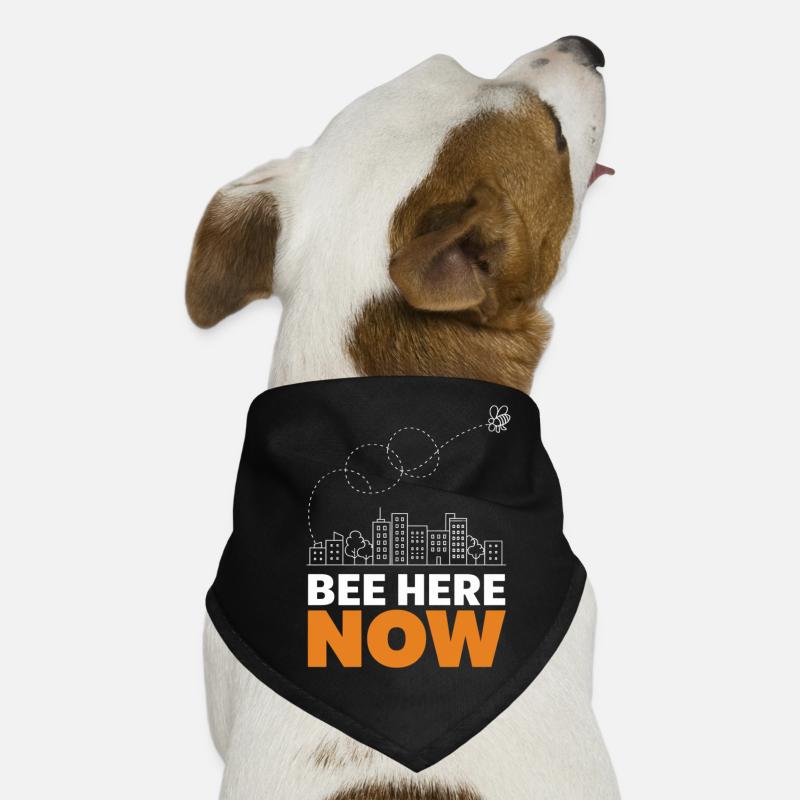 Bee Here Now Cityscape Design Dog Bandana