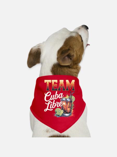 Cocktail Barkeeper Team Cuba Libre - Hunde-Bandana - Rot - Vorne