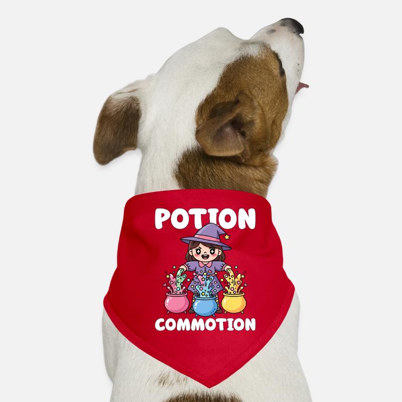 POTION COMMOTION - SORCIÈRE HALLOWEEN - Bandana pour chien - rouge