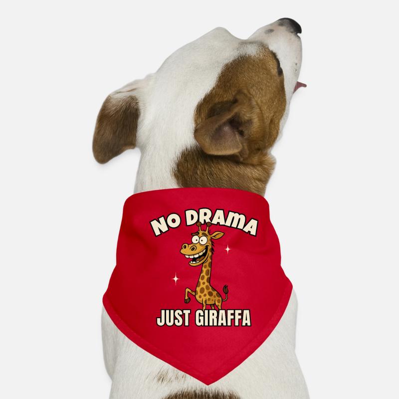 Humorous giraffe motif with saying Dog Bandana