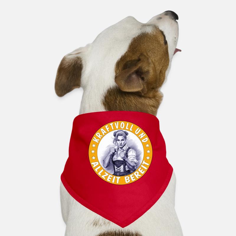 FRAU KRAFTVOLL UND ALLZEIT BEREIT Hunde-Bandana